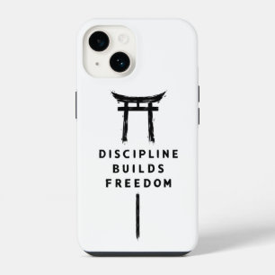 Disziplin schafft Freiheit Japanischer Torii Stree iPhone 14 Hülle