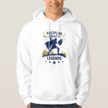 Disziplin schafft Legenden Hoodie – Motivierend