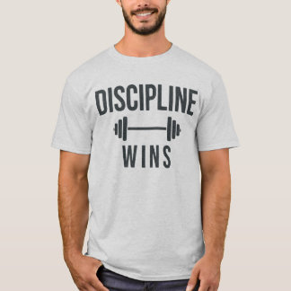 Disziplin siegt Gym-Shirt für Männer | Motivierend T-Shirt