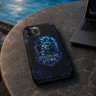 Disziplin statt Hype Bitcoin Blaue Pinselstrich Case-Mate iPhone Hülle