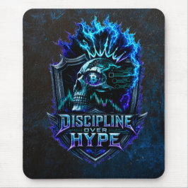 Disziplin statt Hype Blue Grunge Bitcoin  Mousepad
