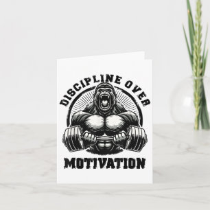 Disziplin statt Motivation Gewichtheben Zitate G Karte