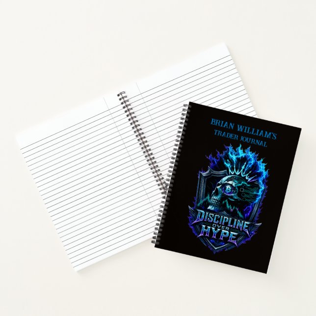 Disziplin Über Hype Bitcoin Krypto Mentalität Desi Notizbuch (Innenseite)