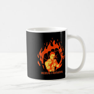 Disziplin über Motivation Boxstärke Kaffeetasse