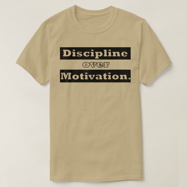 Disziplin über Motivation Gym Weightlift Shirt (Design vorne)