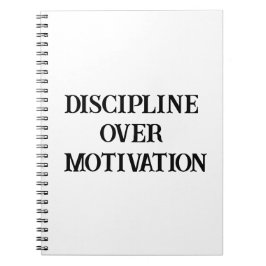 Disziplin über MotivationsNotebook für Männer Notizblock