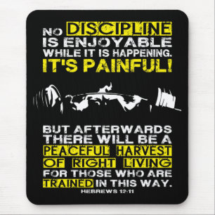 DISZIPLIN - untersetzter Workout motivierend Mousepad