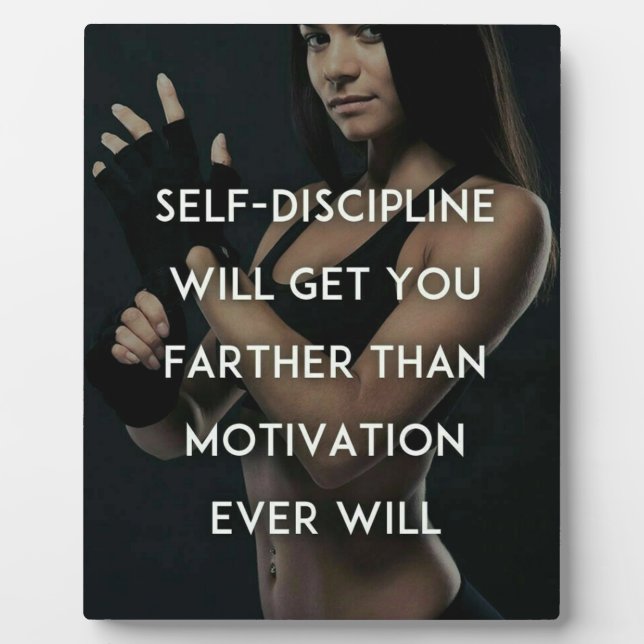 Disziplin vs. Motivation - Frauenym-Inspiration Fotoplatte (Vorderseite)