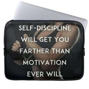 Disziplin vs. Motivation - Frauenym-Inspiration Laptopschutzhülle