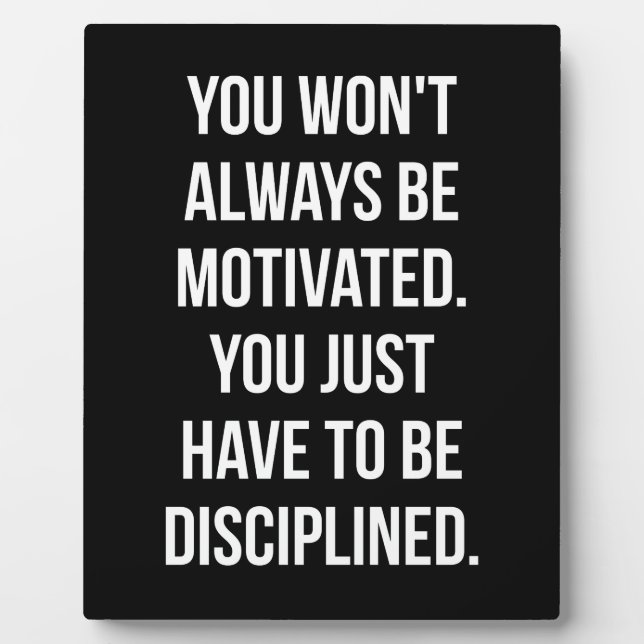 Disziplin vs. Motivation - Inspiration Fotoplatte (Vorderseite)
