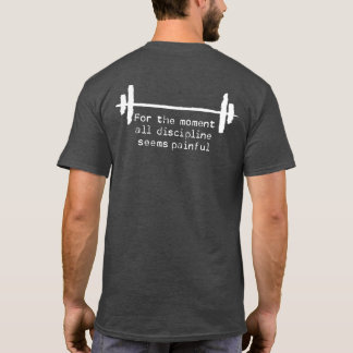 Disziplinarischer T - Shirt mit grobweißem Text