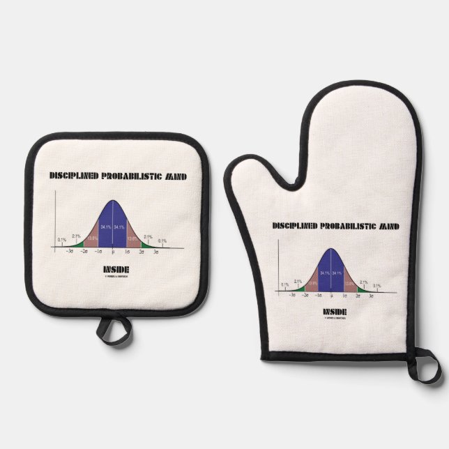Disziplinierte probabilistische Geisteshaltung inn Ofenhandschuh & Topflappen-Set (Vorderseite)