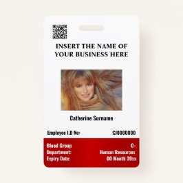 DIT-Mitarbeiter-Foto-ID-Karte weiß, vertikal Ausweis