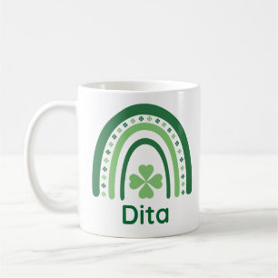 Dita Name Clover Boho Rainbow Kaffeetasse