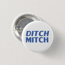 Ditch Mitch weiß blau-moderne Typografie lustig