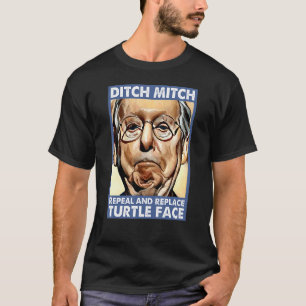 Ditch Mitch Wiederholung und Ersetzen der Turtle F T-Shirt