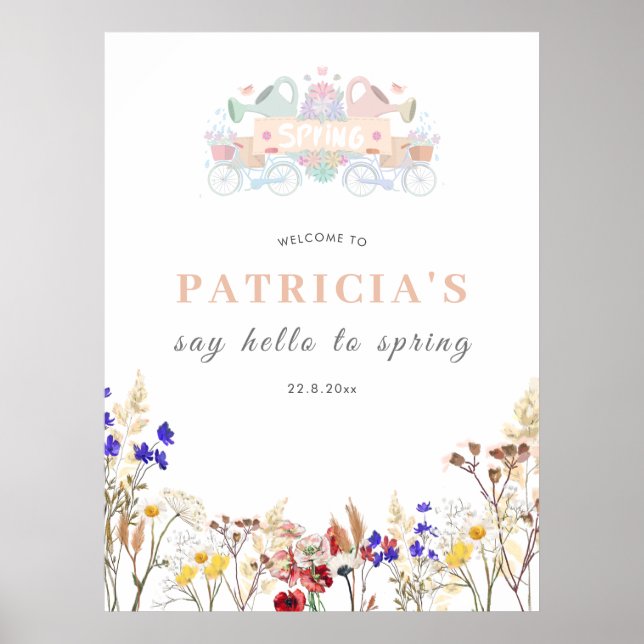 Dites Bonjour Au Printemps Affiche de bienvenue An (Devant)