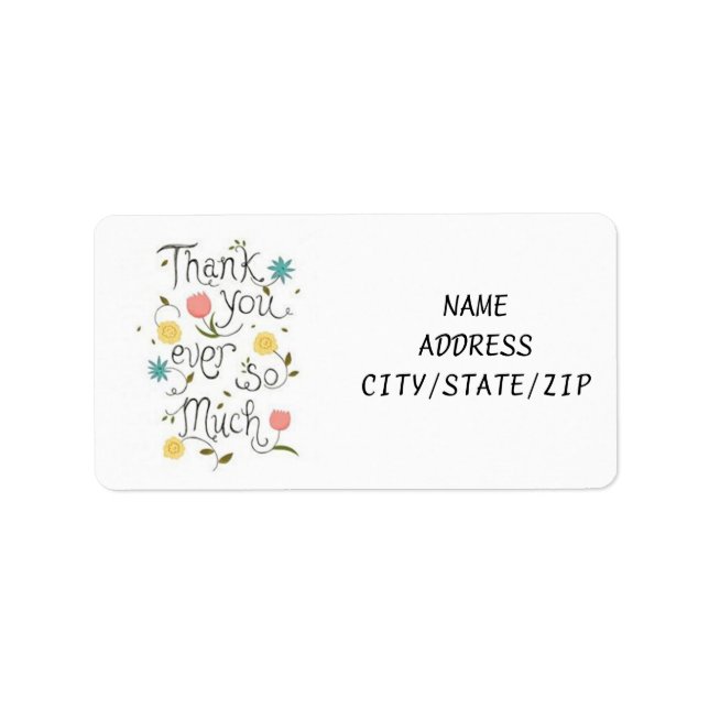 DITES *MERCI* AVEC CES ÉTIQUETTES DE ADRESSE INCON (Devant)