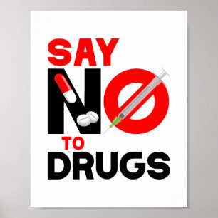 Dites NON à la drogue   Affiche de prévention de l
