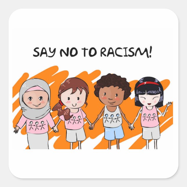 Dites non aux Stickers Racisme (Devant)