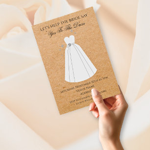 Dites oui à la robe Rustic Kraft Invitation