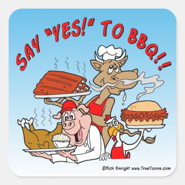DITES OUI AU BBQ ! BBQ Sticker (Devant)