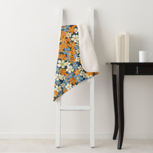 Ditsy Blume Pattern Sherpadecke