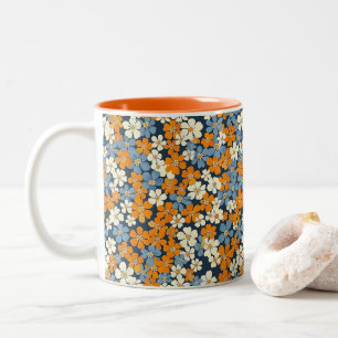 Ditsy Blume Pattern Zweifarbige Tasse