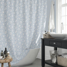 Ditsy-Blumenmuster Coastal Cottagecore Blassblau