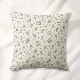 Ditsy-Blumenmuster gedämpft neutrales Cottagecore Kissen