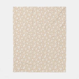 Ditsy-Blumenmuster gedämpft neutrales, weiches, bl Fleecedecke