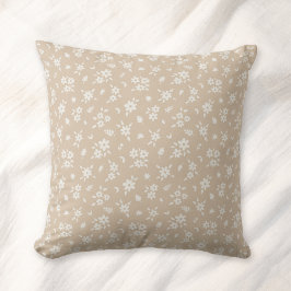 Ditsy-Blumenmuster gedämpft neutrales, weiches, bl Kissen