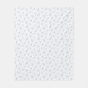 Ditsy-Blumenmuster-Küstenhaus Blau-Weiß Fleecedecke