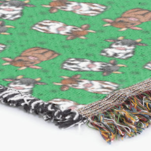 Ditsy Cows Throw Blanket Decke