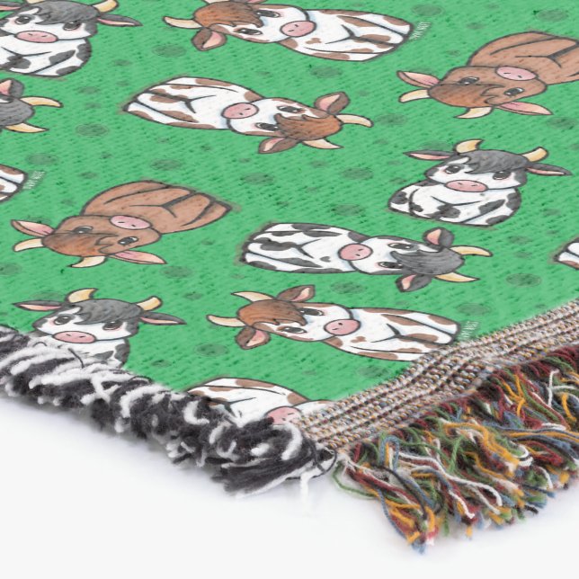 Ditsy Cows Throw Blanket Decke (Ecke)