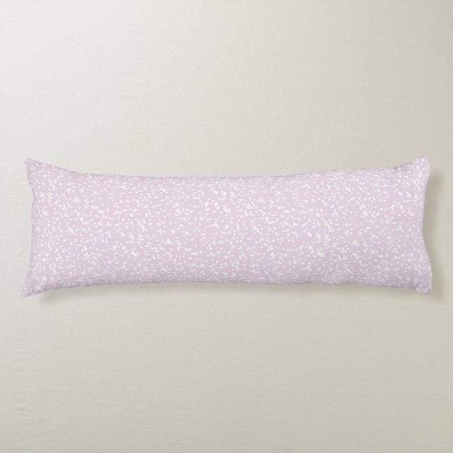 Ditsy Dots Pattern - White on Dusty Pink Seitenschläferkissen (Vorderseite)