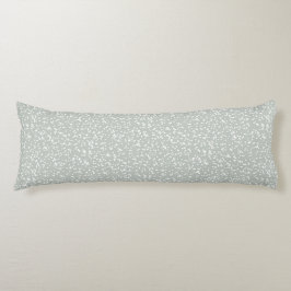 Ditsy Dots Pattern - White on Gray Green Seitenschläferkissen