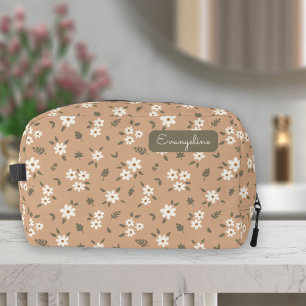 Ditsy Floral Boho Wildblume Neutral Mädchenname Waschbeutel