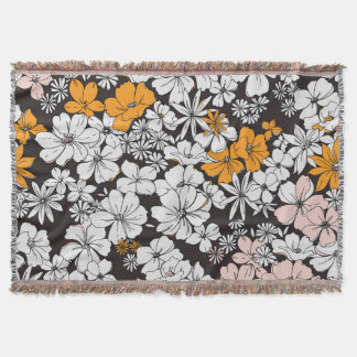 Ditsy Floral: farbenfroher dunkler Hintergrund. Decke