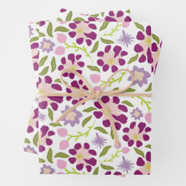 Ditsy floral geschenkpapier set