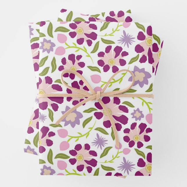 Ditsy floral geschenkpapier set (Beispiel)