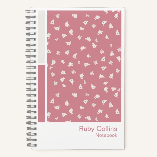Ditsy Floral Vertical Palette Notebook Notizbuch (Vorderseite)