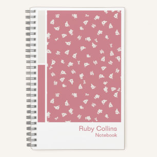 Ditsy Floral Vertikales Paletten Notizbuch