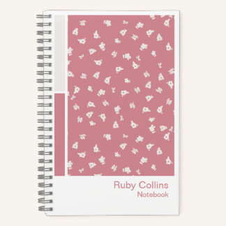Ditsy Floral Vertikales Paletten Notizbuch
