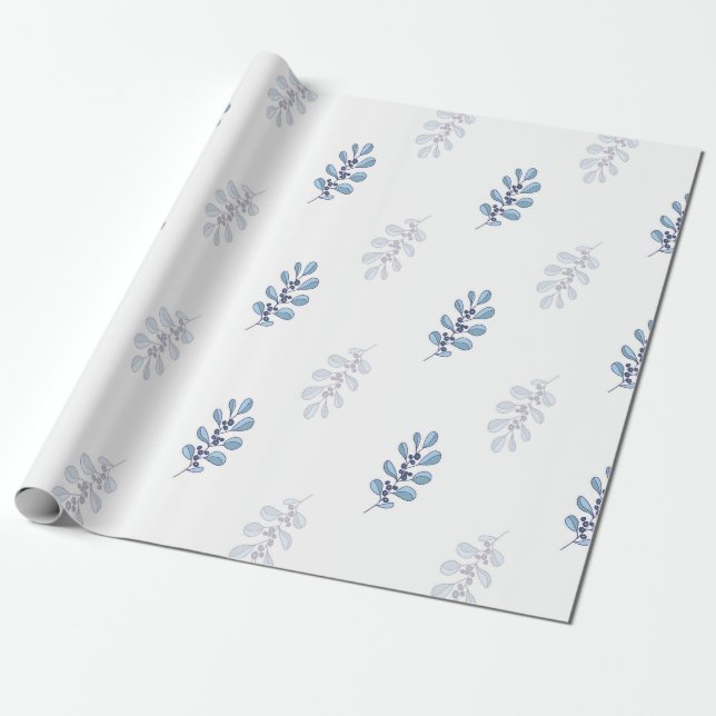 Ditsy-Schneeflocken-Muster Hintergrundtexturen Geschenkpapier (Ungerollt)