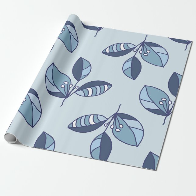 Ditsy-Schneeflocken-Muster Hintergrundtexturen Geschenkpapier (Ungerollt)