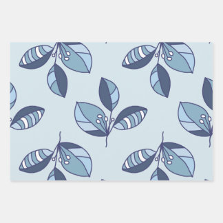 Ditsy-Schneeflocken-Muster Hintergrundtexturen Geschenkpapier Set