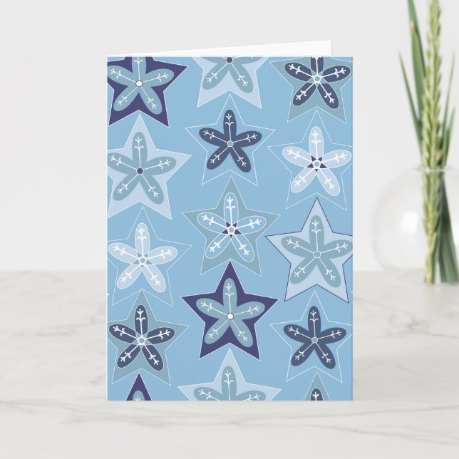 Ditsy Snowflake pattern backgrounds textures Karte (Vorderseite)