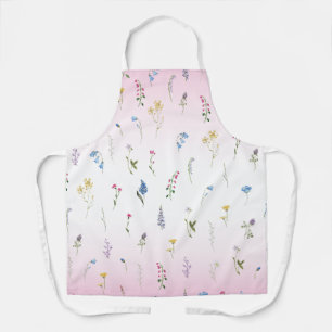 Ditsy Wildblume Soft Pink Country Floral Küche Schürze