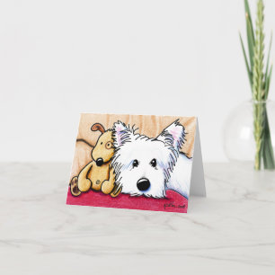 Ditto & Pudge Westie Hundescharte Karte